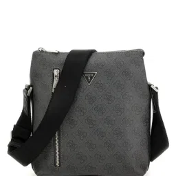 GUESS Dark Black VEZZOLA Printed Medium Cross Body Bag-image-35