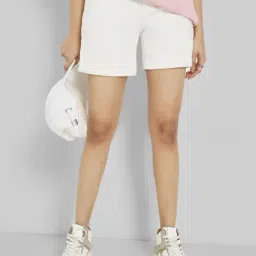 Sf Jeans By Pantaloons White Cotton Regular Fit Shorts image 4