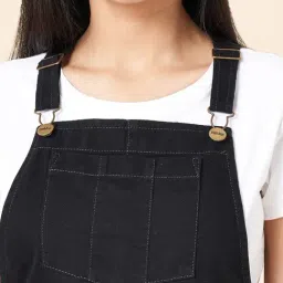 Coolsters by Pantaloons Girls Black Solid Dungaree image 5