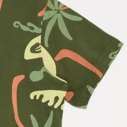 Pantaloons Junior Aspen Green Olive T-Shirt image 4