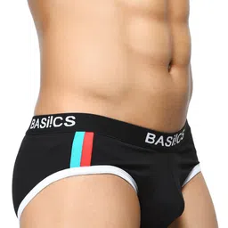 BASIICS by La Intimo Men Black Pack of 2 Briefs BCSBR030B022 image 2