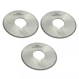 Buyohlic International HSS M2 Slitting Saw 3 inch (75 mm) Diameter x 1 inch (25.4 mm) Bore Size x 2 mm Thickness with Keyway Hole, PM-5VOW-56CF (Set of 3)-picture-22