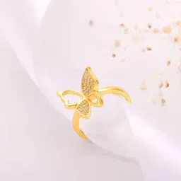 GIVA 925 Sterling Silver Golden Ring for Women-image-91