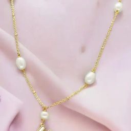 Sri Jagdamba Pearls Fancy H Alphabetic Pearl Chain Pendant for Women-picture-11