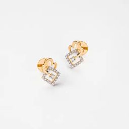 P.N.Gadgil Jewellers 14k Gold Exotic Delight Stud Diamond Earrings For Women-picture-14