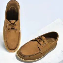 Woodland Men's Camel Derby Shoes-picture-10
