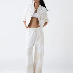 nuon women Nuon by Westside Off-White Colour-Block High-Rise Jeans image 3