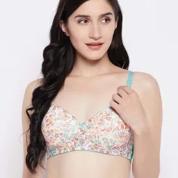 Clovia Blue Printed T-Shirt Bra-picture-28