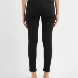 levi's Women's 711 Black Skinny Fit Mid Rise Jeans image 3