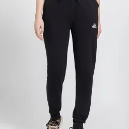 adidas Black Cotton Printed Sports Joggers-image-82