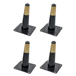 Ebco Sofa Leg 3 Black with Gold Finish, Size 100 mm, SL3-10-BL (Set of 4)-picture-20