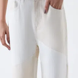 nuon women Nuon by Westside Off-White Colour-Block High-Rise Jeans image 4