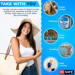 Besafe Forever Disposable Paper Toilet Seat Cover, 20 Sheets, Pink image 4