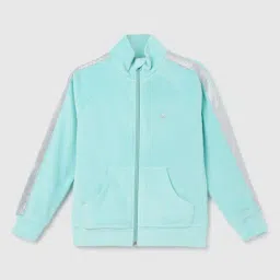 United Colors of Benetton Kids Girl's Regular Fit High Neck Solid Sweatshirt-picture-16