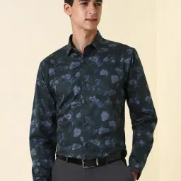 Allen Solly Black Cotton Slim Fit Printed Formal Shirt-picture-33