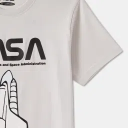 R&B Boys Grey Cotton Graphic Print T-Shirt image 3