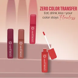 Colors Queen Zero Color Transfer Long Lasting Liquid Lipstick 8g - Retro Red 06 image 2