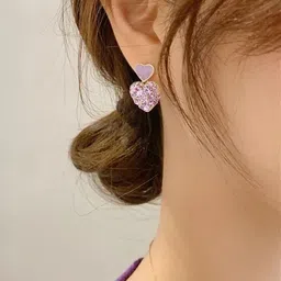 FIMBUL Heart Shaped Studs Earrings image 5