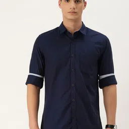 Peter England Men Slim Fit Opaque Cotton Casual Shirt-picture-28
