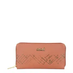 Enoki by Baggit Raditz Tan Solid Zip Around Wallet for Women-picture-19