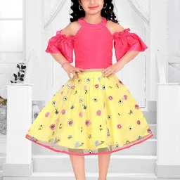 Pragya Exclusive Girls Top with Skirt-picture-42
