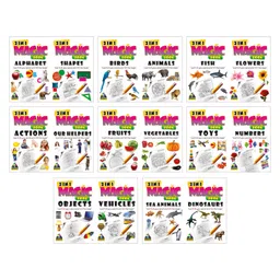 2 in 1 Magic Books, Alphabet - Shapes, Numbers - Toys, Vehicles - Objects & more, Set of 8 Books - English-image-8