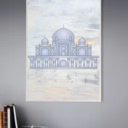 nestroots White & Blue 1 Piece Canvas Abstract Wall Paintings-picture-22