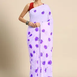 BUTA BUTI Floral Pure Cotton Saree-image-34