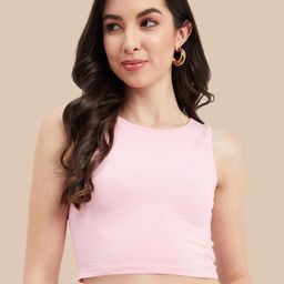 Hypernation Round Neck Fitted Crop Top-picture-29