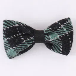 Dapper Dudes Full Sleeves Shirt With Attached Checked Waistcoat & Bow - Green image 4