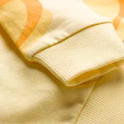 Tango Looper Knit Full Sleeves Winter T-Shirt With Heart & Love Text Print - Yellow image 4