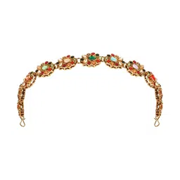 I Jewels Gold-Plated Kundan Studded Sheeshphool Head Jewellery-picture-29