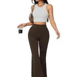 Eleg & Stilance Women High Waisted Flared Bootcut Pant-picture-9