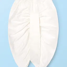 EARTHY TOUCH Woven Full Sleeves Kurta Dhoti Set with Motif Glitter Print - Maroon image 5