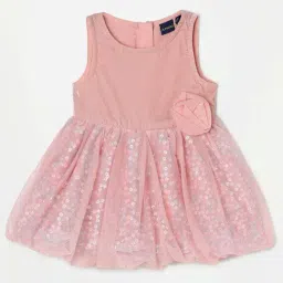 Juniors by Lifestyle Kids Pink Applique Dress-picture-27
