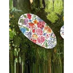 Rosanna Multi Nature's Table Medium Floral Print Serving Platter-picture-17
