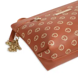 Caprese Siesta Tan Faux Leather Printed Sling Handbag image 5