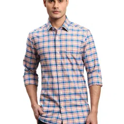 Colorplus Blue Regular Fit Checks Shirt-image-8