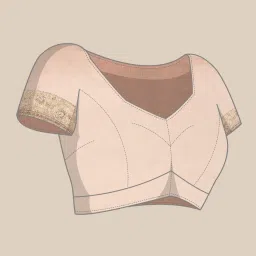 Mohey Purple Net Embroidered Saree With Unstitched Blouse image 5