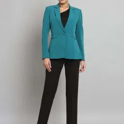 Powersutra Teal Regular Fit Blazer image 5