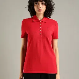 Tommy Hilfiger Primary Red Regular Fit Cotton Polo T-Shirt-picture-32