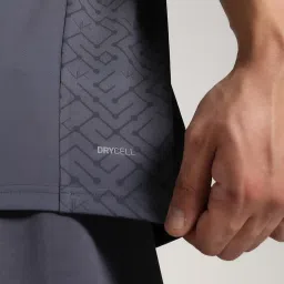 Puma Grey Regular Fit Printed T-Shirt image 5