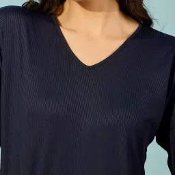 The Kaftan Company Blue Solid Pyjama Sets image 5