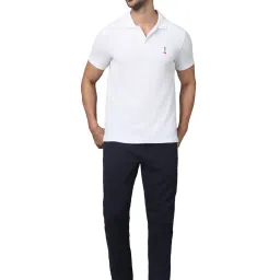 celio celio* White Regular Fit Textured Polo T-Shirt image 5