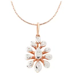 Waman Hari Pethe Jewellers 18k Rose Gold & Diamond Pendant without Chain for Women-picture-10