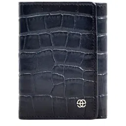 Eske Bobby Navy Blue Textured Bi-Fold Wallets For Men-picture-17