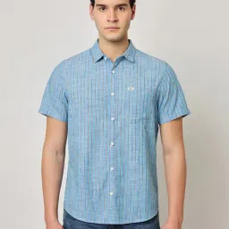 Lee Blue Regular Fit Striped Shirt-picture-16