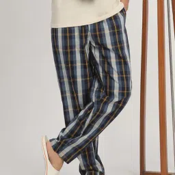 R&B Multicolour Cotton Relaxed Fit Checks Lounge Set-picture-10