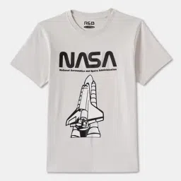 R&B Boys Grey Cotton Graphic Print T-Shirt-picture-35