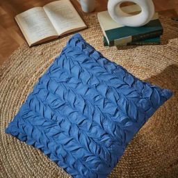fabindia home Fabindia Anaisha Woven Blue Cotton Cushion Cover-picture-46